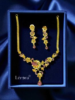Lerora – Unique Flower Peacock Necklace Set LJ4
