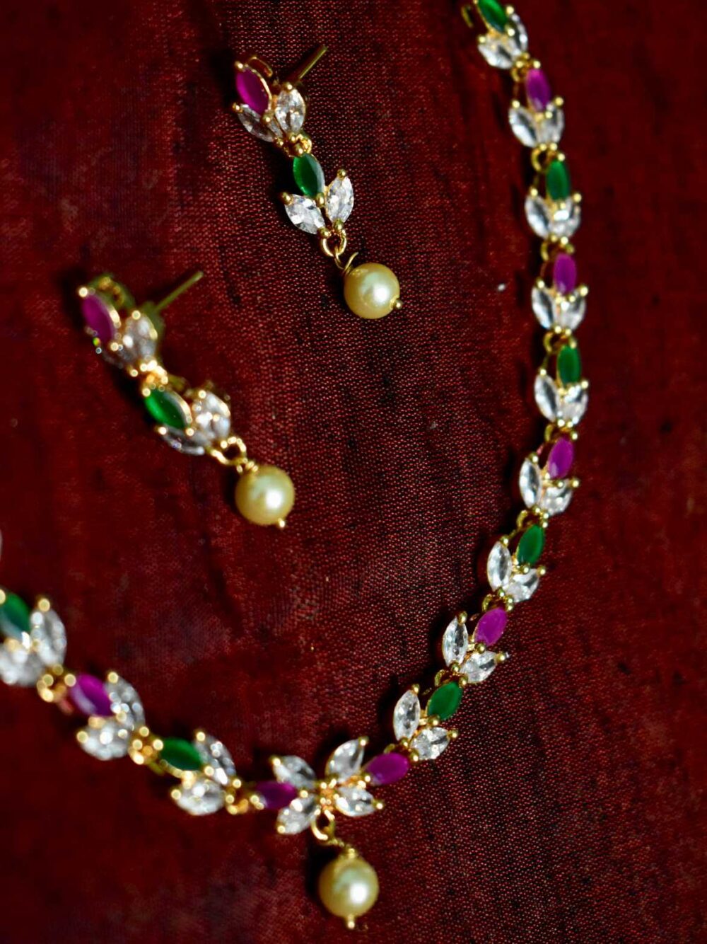 Lerora Elegant Gold,Pink, Green & White AD Set LJ4 - Image 3
