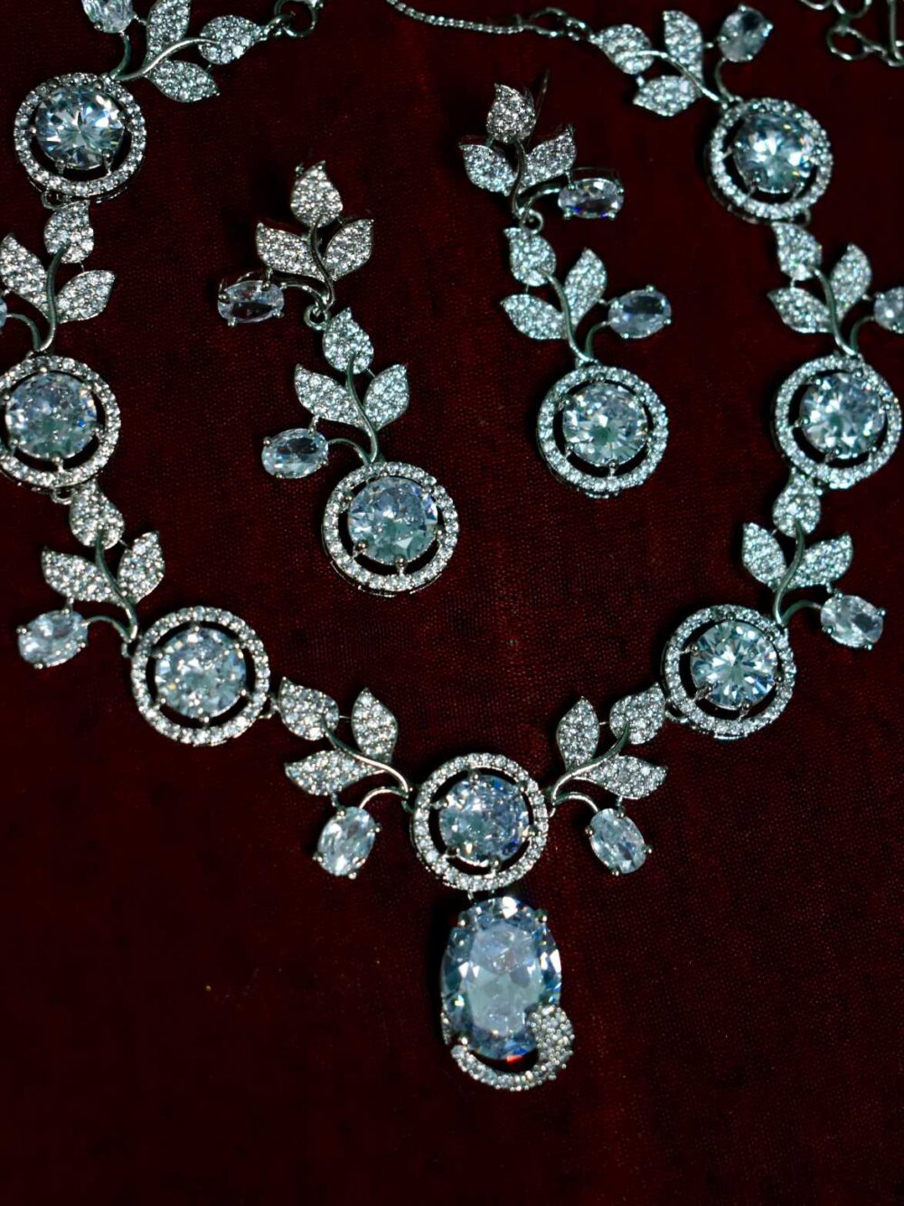 ✨ Lerora Stunning White American Diamond Jewelry Set LJ5 - Image 2
