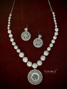 🌸🌿 Lerora Pink and Mint Shimmering Cubic Zirconia Pendant Set – LJ5