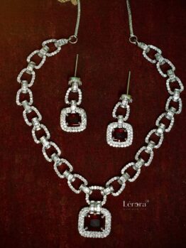 💎 Lerora AD Square-Cut Pendant and Matching Earrings – LJ5