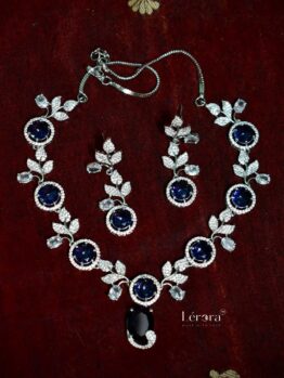 💜 Lerora Stunning Purple American Diamond Jewelry Set LJ5