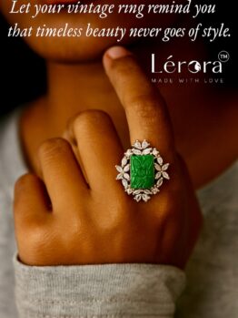 💚 Lerora Vintage Green Diamond Ring