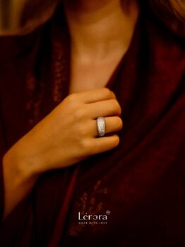 ✨ Lerora Every Detail Silver Sparkle Diamond Ring