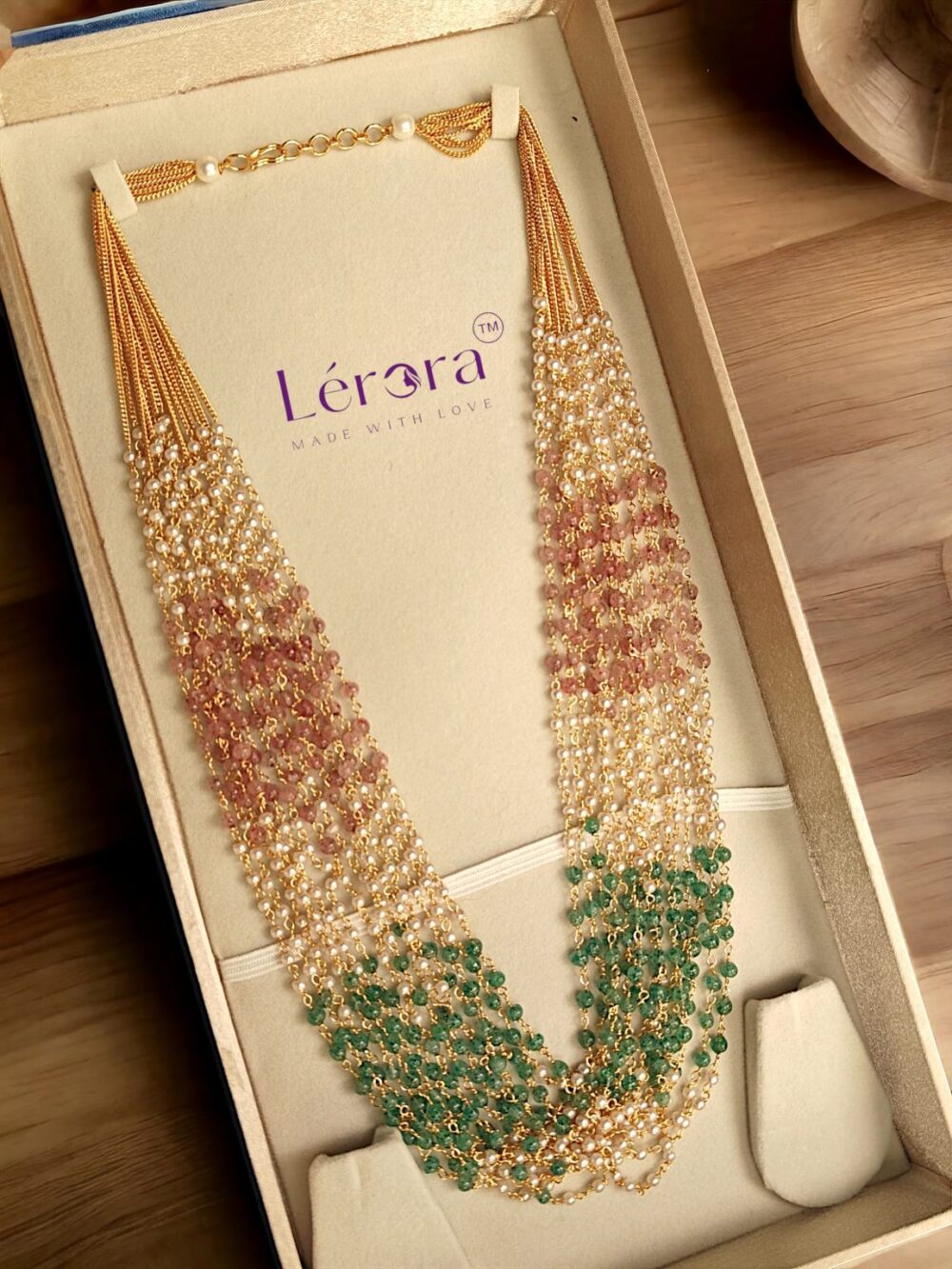 Lerora 15 Layered Multi-Color Pearl Mala LJ1 - Image 3