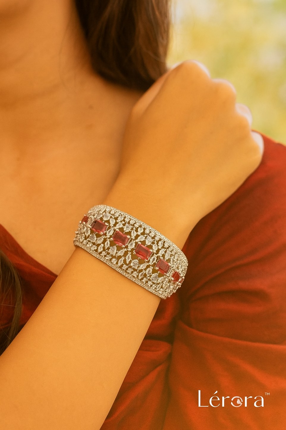 ❤️ Lerora Ruby Bridal AD Bracelet - Image 2
