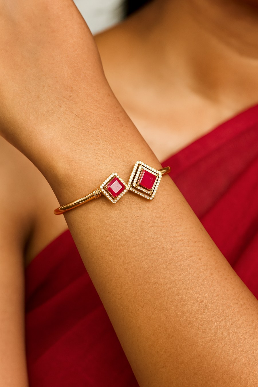 ❤️ Lerora Square Pink Gold Bracelet - Image 2
