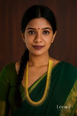 Lerora long Kerala 22k gold plated Haram