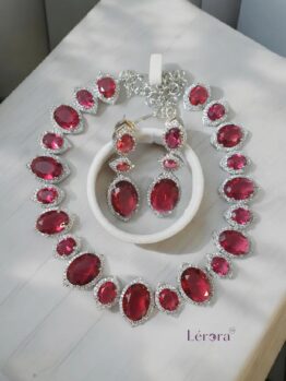 Lerora Red Eye-Rich Zirconia Jewellery Set❤️LJ10