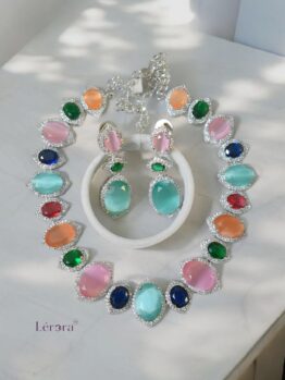 Lerora Multicolour Eye-Rich Zirconia Jewellery Set💎🌈LJ10