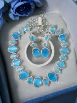 Lerora Sky Blue Eye-Rich Zirconia Jewellery Set 💎LJ10