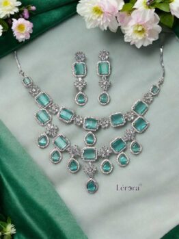 Lerora Mint Square Bridal Big Choker🩵Lj9