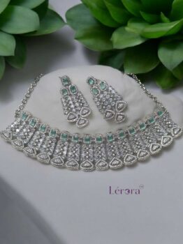 Lerora Mint Bridal Choker Jewellery Set for Women🩵LJ9