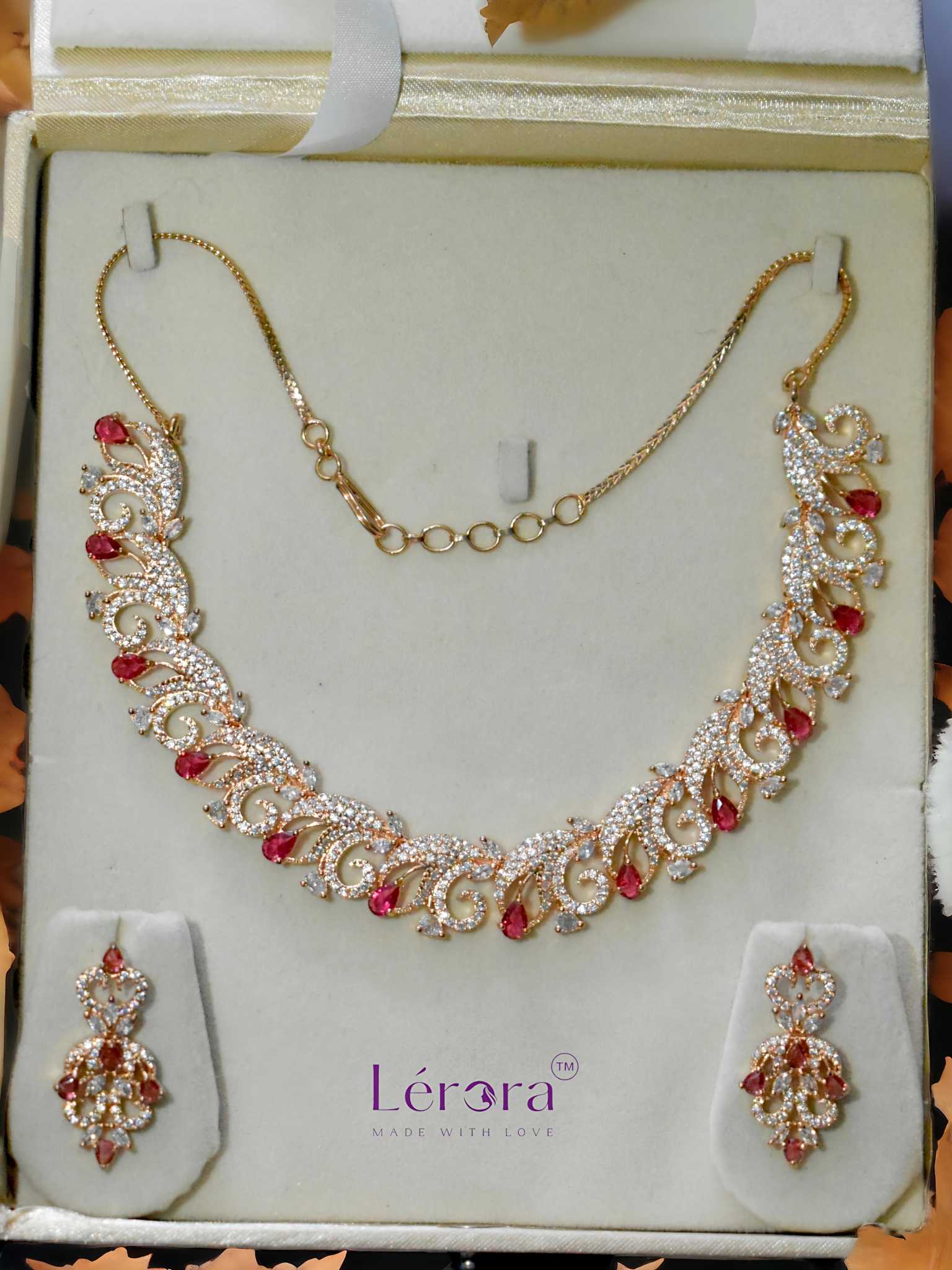 Lerora Rose Gold AD Designer Stiff Set🌸LJ8