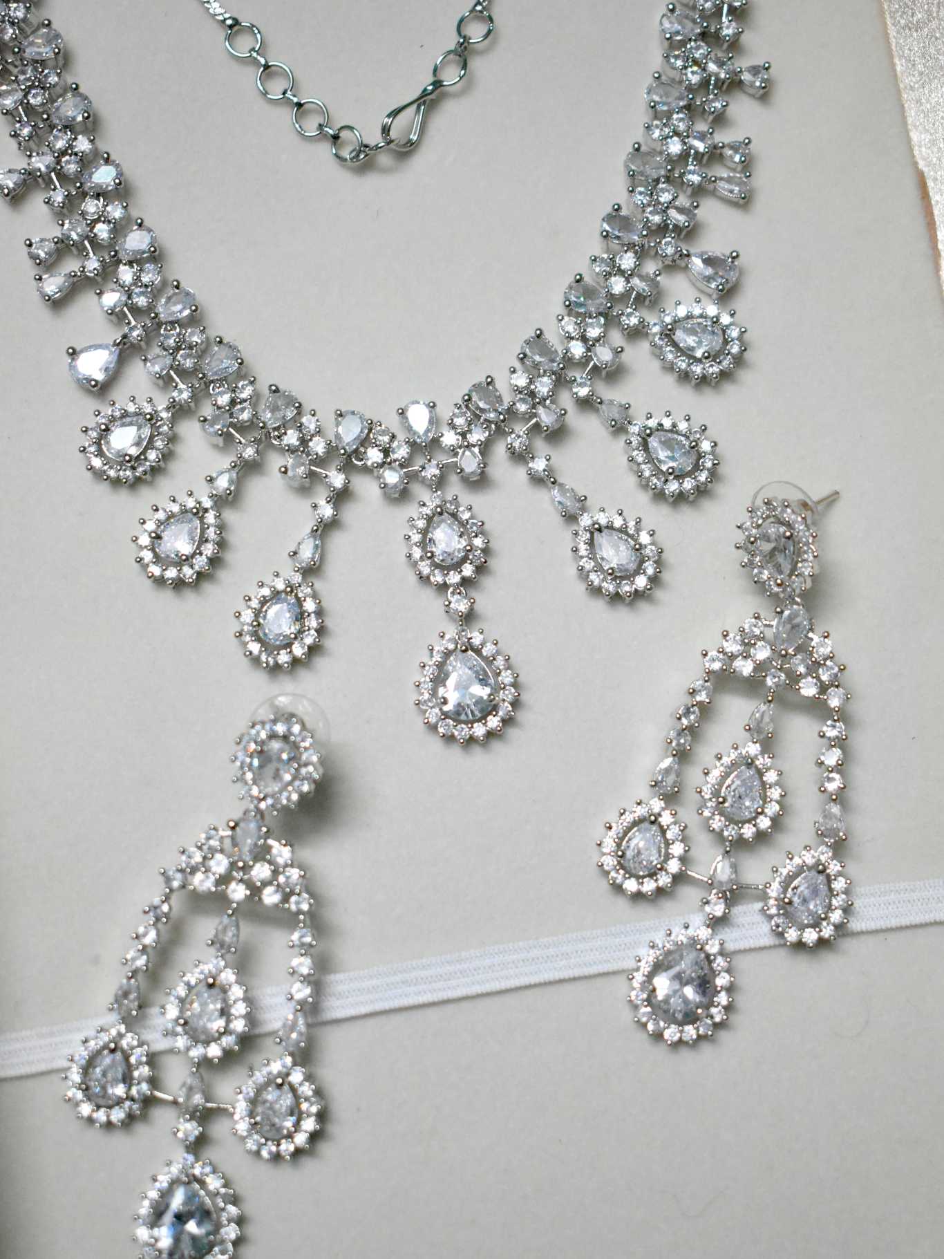 Lerora White Bridal Rain Drop AD Setš¤LJ8 - Image 2