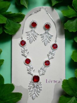 Lerora Red Rhodium Plated AD Set❤️LJ8