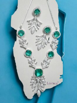 Lerora Teal Rhodium Plated AD Set🩵LJ8