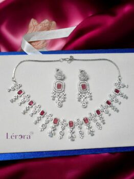 Lerora Red Designer Zirconia AD Jewellery Set❤️LJ9