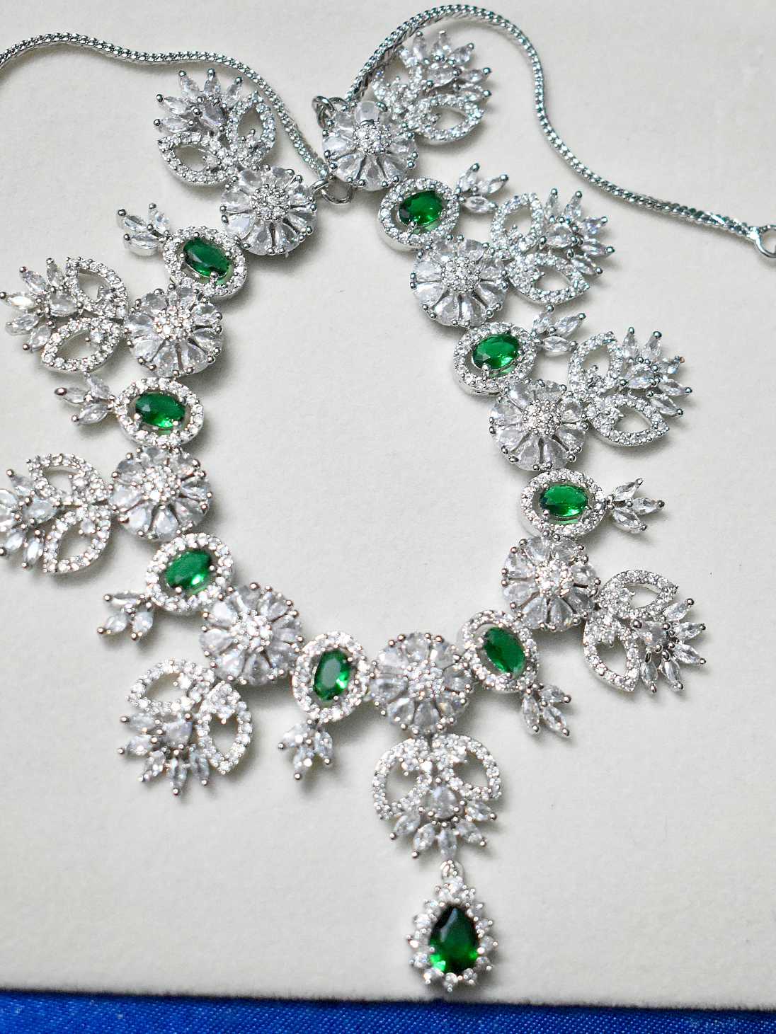 Lerora Green Zirconia AD Necklace Set💚LJ9 - Image 2