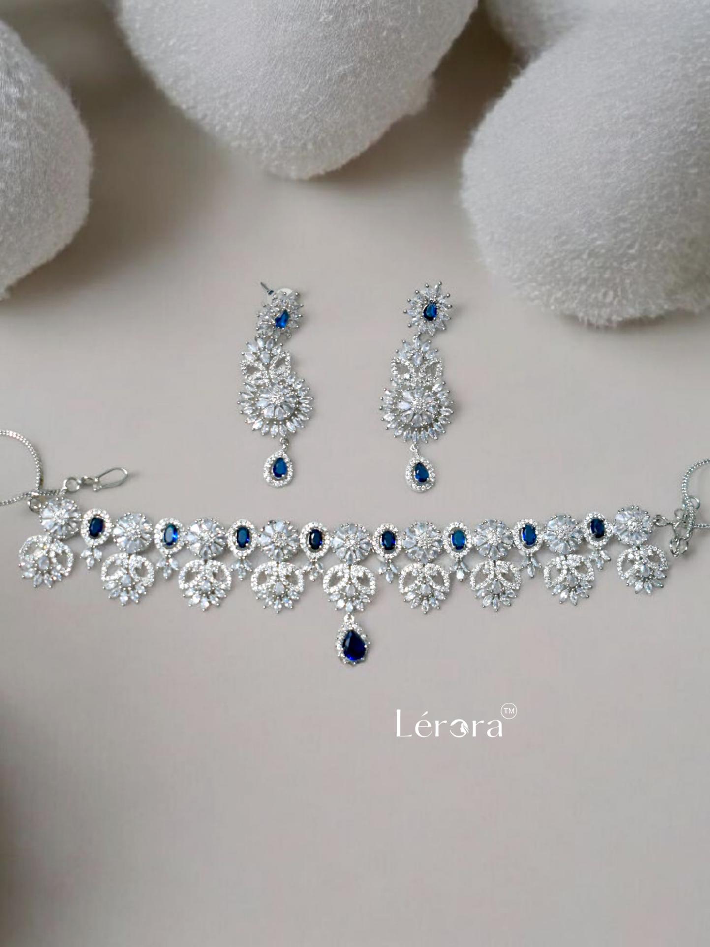 Lerora Blue Zirconia AD Necklace Set💙LJ9