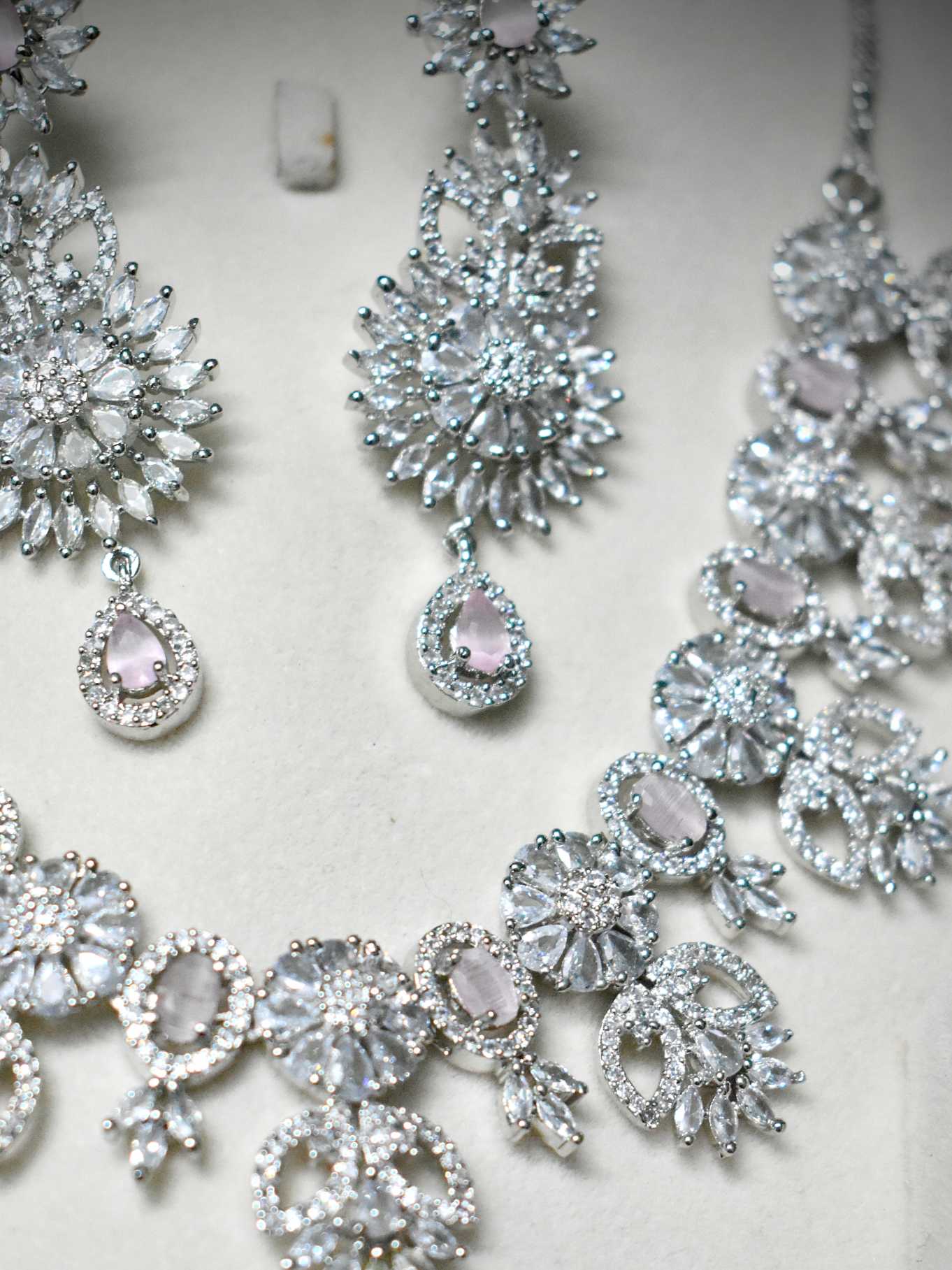 Lerora Babe Pink Zirconia AD Necklace Set💗LJ9 - Image 2