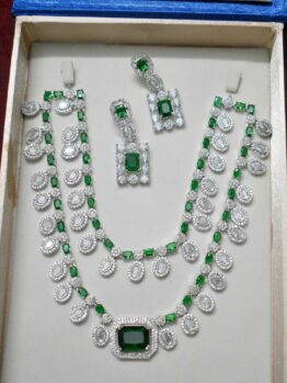 Lerora Nita Ambani Inspired Two-Layered AD Jewellery Set LJ9
