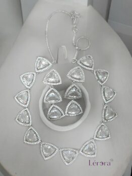 Lerora Tanishq Inspired Triangle Diamond Set💍LJ10