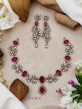 ❤️Lerora Designer Tomato Red Zirconia Set for Women – LJ6